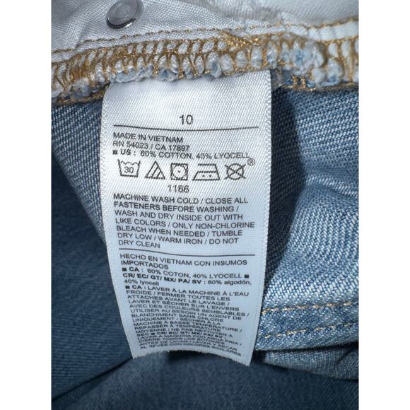 Old Navy Baggy Wide Leg Mid Rise Denim Jeans Lyocell Cotton Size 10 - Picture 8 of 8